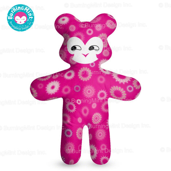 BurningMint™ Plush Doll | High-quality Teddy Bear | Stuffed Doll Christmas Gift | Pink Plush Doll with Smirk [ISO, Fire Certified]