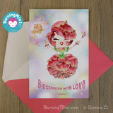 Valentine's Day Card for Singles & Couples | Blossoming with Love Card