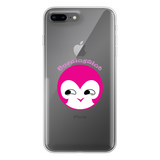 BurningMint® Cute Pink Girl Back Printed Transparent Soft Phone Case