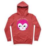 BurningMint® Premium Adult Hoodie with Cute Pink Girl. Smirk Hoodie
