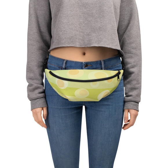 Green abstract Fanny Pack