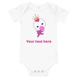 Personalized Cute Glittery Princess Baby Girl Bodysuit T-Shirt