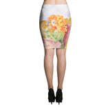 Sexy Pencil Skirt with Trendy Female Illustration