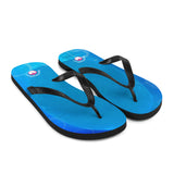 Beautiful Flip-Flops with Blue Abstract Design