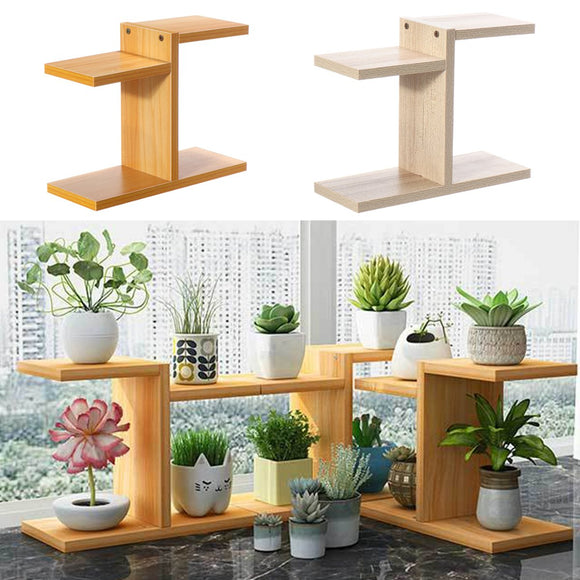 Simple Household MDF Multi-layer Plant Stand Succulent Shelf Rack Balcony Indoor Coffee Bar Desktop Garden Flower Pot Shelf